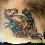 Фото рисунока тату с подковой 22.07.2021 №677 - drawing tattoo horseshoe - tatufoto.com