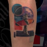 Фото тату астронавт 17.07.2021 №210 - astronaut tattoo - tatufoto.com