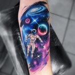 Фото тату астронавт 17.07.2021 №231 - astronaut tattoo - tatufoto.com