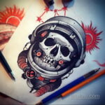 Фото тату астронавт 17.07.2021 №244 - astronaut tattoo - tatufoto.com