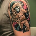 Фото тату астронавт 17.07.2021 №247 - astronaut tattoo - tatufoto.com