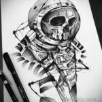Фото тату астронавт 17.07.2021 №248 - astronaut tattoo - tatufoto.com