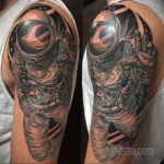 Фото тату астронавт 17.07.2021 №261 - astronaut tattoo - tatufoto.com
