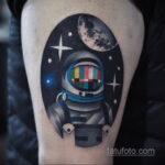 Фото тату астронавт 17.07.2021 №280 - astronaut tattoo - tatufoto.com
