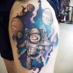 Фото тату астронавт 17.07.2021 №309 - astronaut tattoo - tatufoto.com