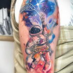 Фото тату астронавт 17.07.2021 №321 - astronaut tattoo - tatufoto.com