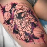 Фото тату астронавт 17.07.2021 №331 - astronaut tattoo - tatufoto.com