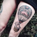 Фото тату воздушный шар 05.07.2021 №008 - balloon tattoo - tatufoto.com