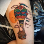 Фото тату воздушный шар 05.07.2021 №065 - balloon tattoo - tatufoto.com