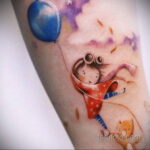 Фото тату воздушный шар 05.07.2021 №357 - balloon tattoo - tatufoto.com