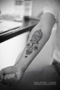 Фото тату воздушный шар 05.07.2021 №365 - balloon tattoo - tatufoto.com