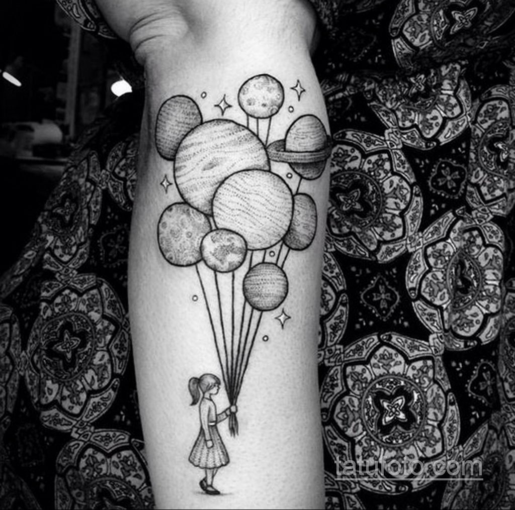 Фото тату воздушный шар 05.07.2021 №419 - balloon tattoo - tatufoto.com