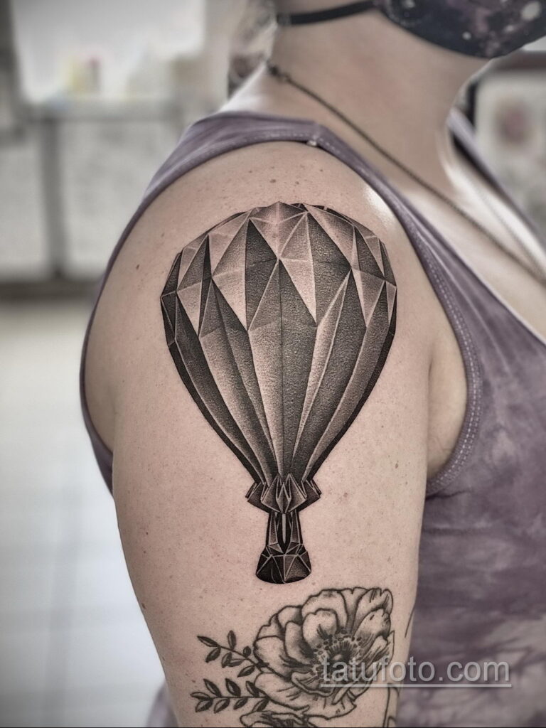 Фото тату воздушный шар 05.07.2021 №423 - balloon tattoo - tatufoto.com