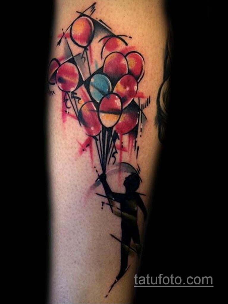 Фото тату воздушный шар 05.07.2021 №424 - balloon tattoo - tatufoto.com