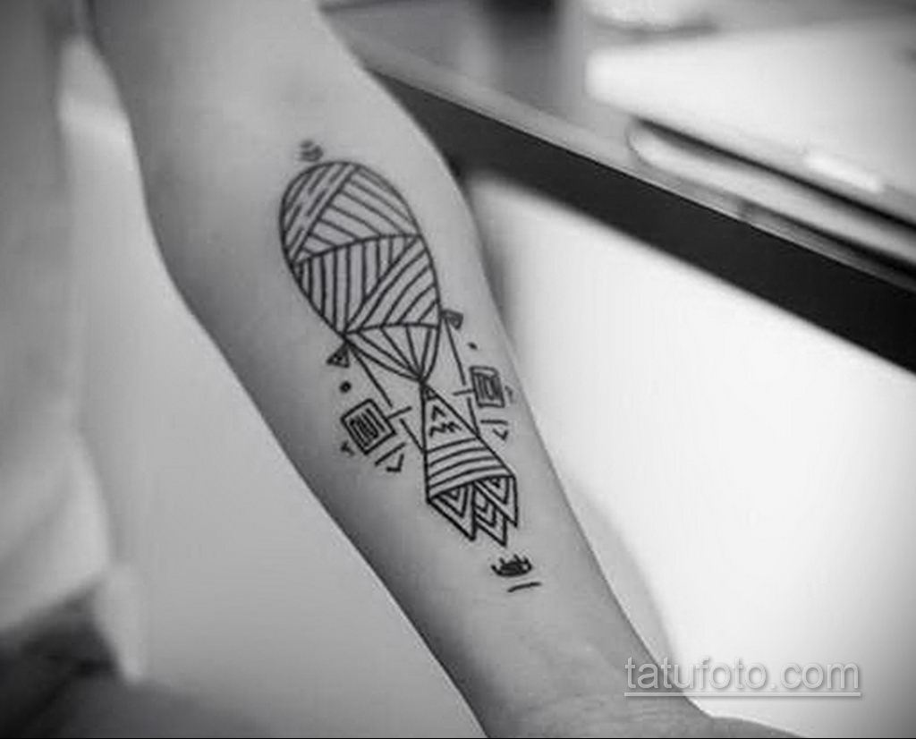 Фото тату воздушный шар 05.07.2021 №435 - balloon tattoo - tatufoto.com