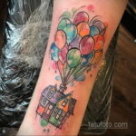 Фото тату воздушный шар 05.07.2021 №466 - balloon tattoo - tatufoto.com