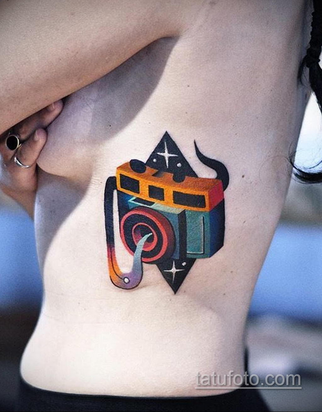 Фото тату для фотографа 06.07.2021 №009 - tattoo photo camera - tatufoto.com