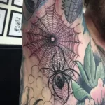 Фото тату паук и паутина 25.07.2021 №014 - spider web tattoo - tatufoto.com