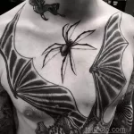 Фото тату паук на груди 25.07.2021 №015 - spider tattoo on chest - tatufoto.com