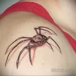 Фото тату паук на плече 25.07.2021 №014 - spider tattoo on shoulder - tatufoto.com