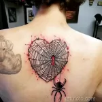 Фото тату паук на спине 25.07.2021 №013 - spider tattoo on back - tatufoto.com
