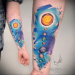 Фото тату планета 20.07.2021 №377 - planet tattoo - tatufoto.com