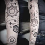 Фото тату планета 20.07.2021 №636 - planet tattoo - tatufoto.com