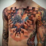 Фото тату про космос 20.07.2021 №009 - space tattoo - tatufoto.com
