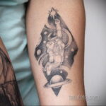 Фото тату про космос 20.07.2021 №014 - space tattoo - tatufoto.com