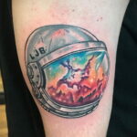 Фото тату про космос 20.07.2021 №022 - space tattoo - tatufoto.com