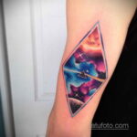 Фото тату про космос 20.07.2021 №024 - space tattoo - tatufoto.com