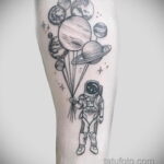 Фото тату про космос 20.07.2021 №037 - space tattoo - tatufoto.com