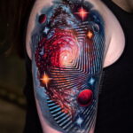 Фото тату про космос 20.07.2021 №042 - space tattoo - tatufoto.com