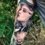 Фото тату про космос 20.07.2021 №044 - space tattoo - tatufoto.com