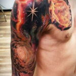 Фото тату про космос 20.07.2021 №047 - space tattoo - tatufoto.com