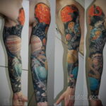 Фото тату про космос 20.07.2021 №057 - space tattoo - tatufoto.com