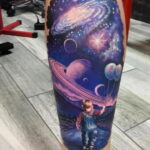 Фото тату про космос 20.07.2021 №060 - space tattoo - tatufoto.com