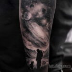 Фото тату про космос 20.07.2021 №088 - space tattoo - tatufoto.com
