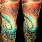 Фото тату про космос 20.07.2021 №091 - space tattoo - tatufoto.com
