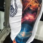 Фото тату про космос 20.07.2021 №093 - space tattoo - tatufoto.com