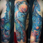 Фото тату про космос 20.07.2021 №094 - space tattoo - tatufoto.com