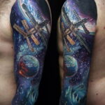 Фото тату про космос 20.07.2021 №099 - space tattoo - tatufoto.com
