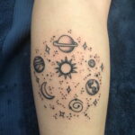 Фото тату про космос 20.07.2021 №118 - space tattoo - tatufoto.com