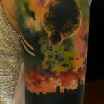 Фото тату про космос 20.07.2021 №136 - space tattoo - tatufoto.com