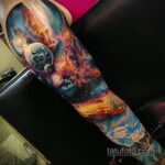 Фото тату про космос 20.07.2021 №170 - space tattoo - tatufoto.com