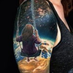Фото тату про космос 20.07.2021 №217 - space tattoo - tatufoto.com