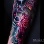 Фото тату про космос 20.07.2021 №220 - space tattoo - tatufoto.com