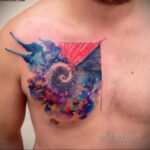 Фото тату про космос 20.07.2021 №222 - space tattoo - tatufoto.com