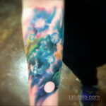 Фото тату про космос 20.07.2021 №250 - space tattoo - tatufoto.com