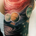 Фото тату про космос 20.07.2021 №259 - space tattoo - tatufoto.com